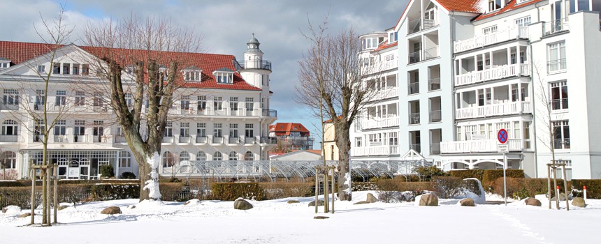 Die Appartementhäuser Meeresblick und Am Park im Winter